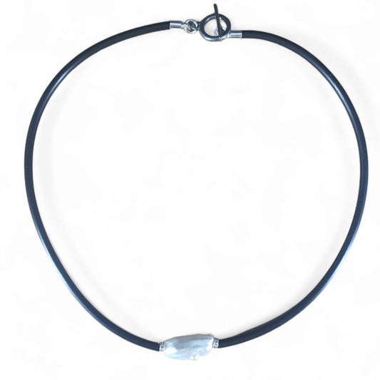 Collar C-30 Perla barroca blanca